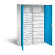 C+P Werkzeugschrank Acurado, H1950xB1200xT500mm, Front Lichtblau, Korpus Lichtgrau (8931-303)