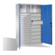 C+P Werkzeugschrank Acurado, H1950xB1200xT500mm, Front Lichtblau, Korpus Lichtgrau (8931-303)-2