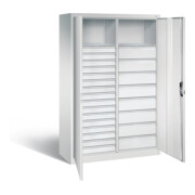 C+P Werkzeugschrank Acurado, H1950xB1200xT500mm, Front Lichtgrau, Korpus Lichtgrau (8931-303)