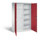 C+P Werkzeugschrank Acurado, H1950xB1200xT500mm, Front Rubinrot, Korpus Lichtgrau (8931-301)-1