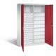 C+P Werkzeugschrank Acurado, H1950xB1200xT500mm, Front Rubinrot, Korpus Lichtgrau (8931-303)-1