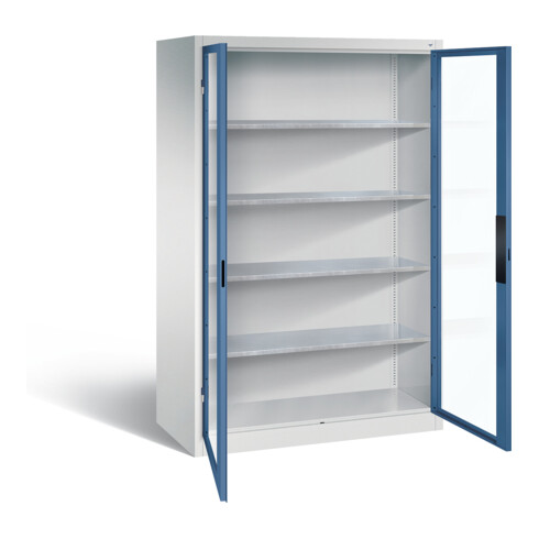 C+P Werkzeugschrank Acurado, H1950xB1200xT600mm, Front Fernblau, Korpus Lichtgrau (8932-055)