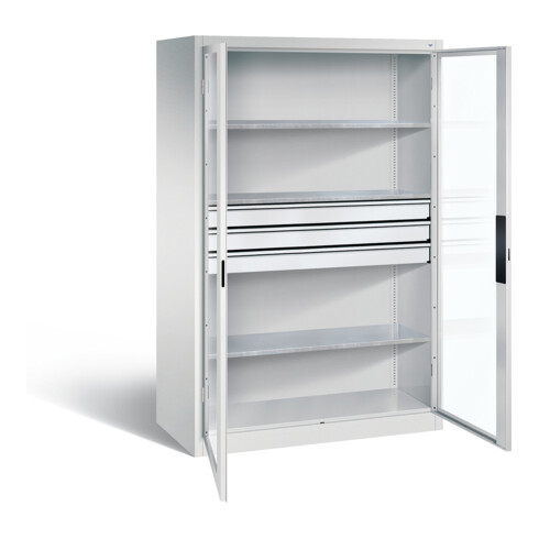 C+P Werkzeugschrank Acurado, H1950xB1200xT600mm, Front Lichtgrau, Korpus Lichtgrau (8932-5530)