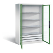 C+P Werkzeugschrank Acurado, H1950xB1200xT600mm, Front Resedagrün, Korpus Lichtgrau (8932-553)