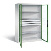 C+P Werkzeugschrank Acurado, H1950xB1200xT600mm, Front Resedagrün, Korpus Lichtgrau (8932-5530)