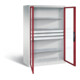 C+P Werkzeugschrank Acurado, H1950xB1200xT600mm, Front Rubinrot, Korpus Lichtgrau (8932-5530)-1