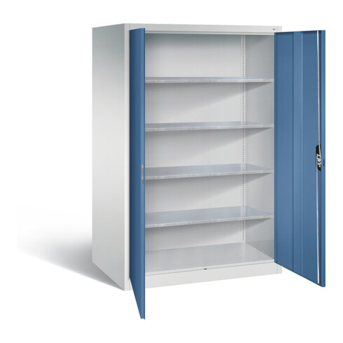 C+P Werkzeugschrank Acurado, H1950xB1200xT800mm, Front Fernblau, Korpus Lichtgrau (8934-00)