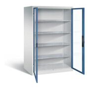 C+P Werkzeugschrank Acurado, H1950xB1200xT800mm, Front Fernblau, Korpus Lichtgrau (8934-055)