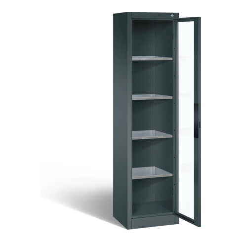 C+P Werkzeugschrank Acurado, H1950xB502xT400mm, Front Anthrazitgrau, Korpus Anthrazitgrau (8900-055)