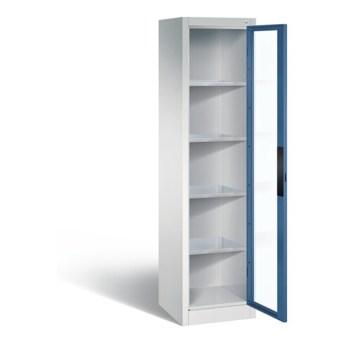 C+P Werkzeugschrank Acurado, H1950xB502xT500mm, Front Fernblau, Korpus Lichtgrau (8901-055)