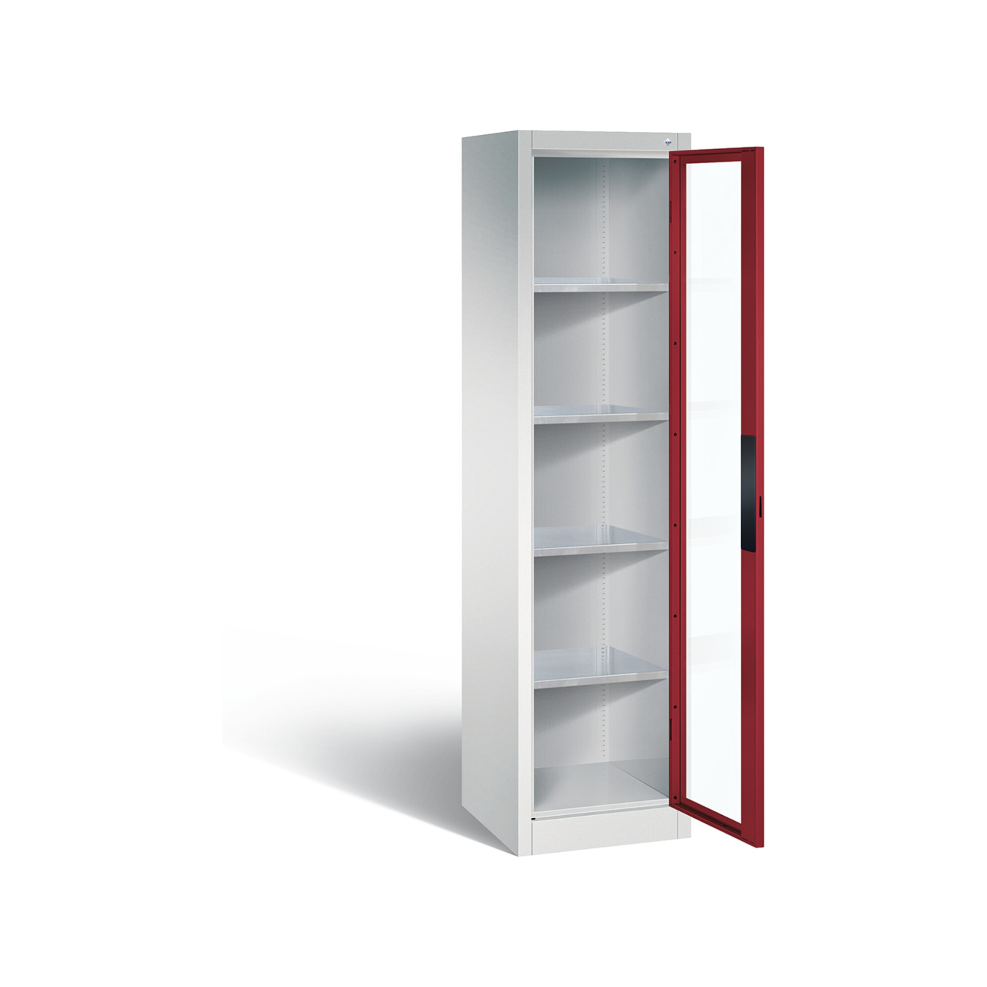 C+P Werkzeugschrank Acurado, H1950xB502xT500mm, Front Rubinrot, Korpus Lichtgrau (8901-055) ; C + P Möbelsysteme