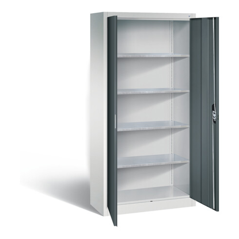 C+P Werkzeugschrank Acurado, H1950xB930xT400mm, Front Anthrazitgrau, Korpus Lichtgrau (8920-00)