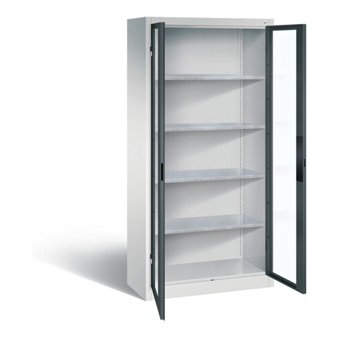 C+P Werkzeugschrank Acurado, H1950xB930xT400mm, Front Anthrazitgrau, Korpus Lichtgrau (8920-055)