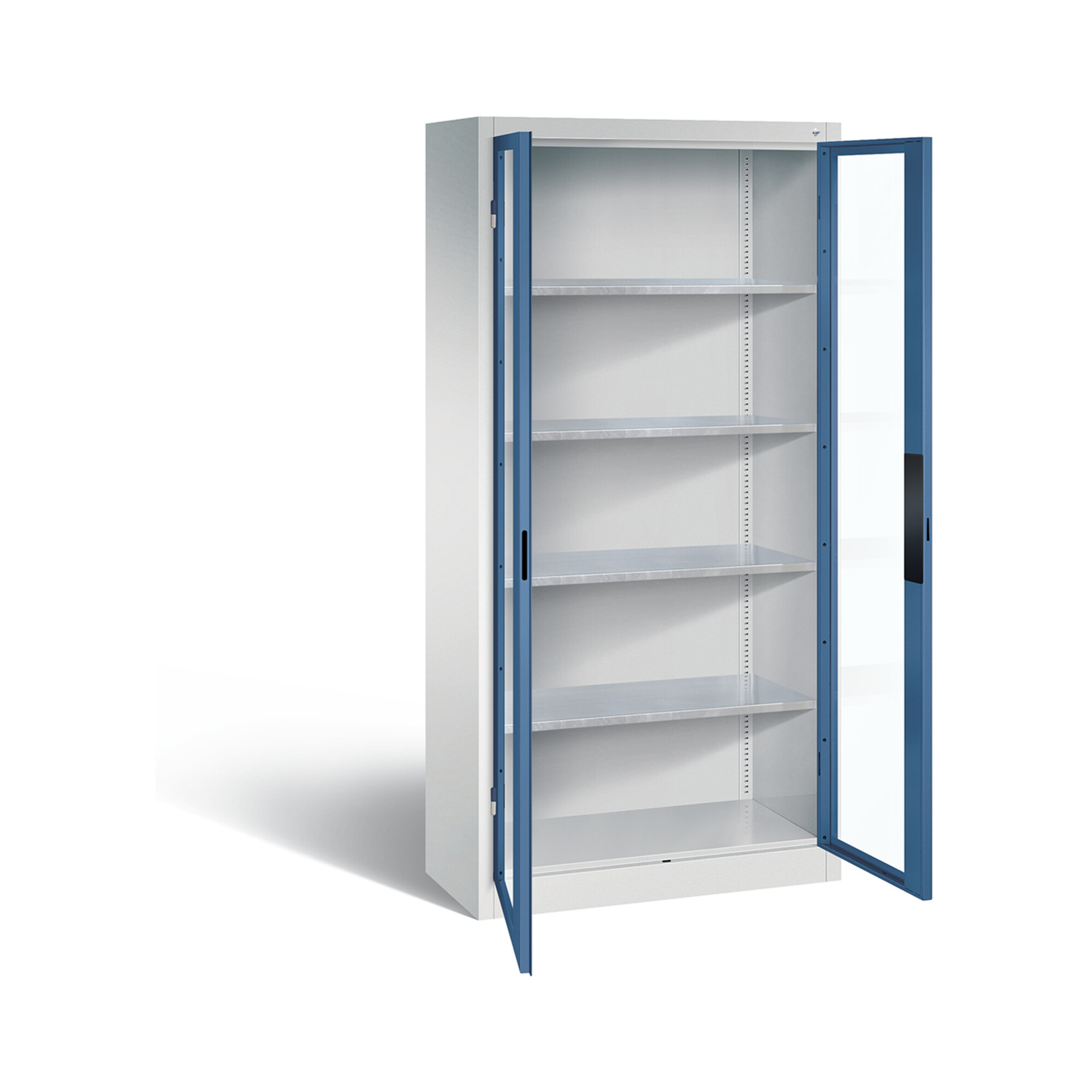 C+P Werkzeugschrank Acurado, H1950xB930xT400mm, Front Fernblau, Korpus Lichtgrau (8920-055) ; C + P Möbelsysteme