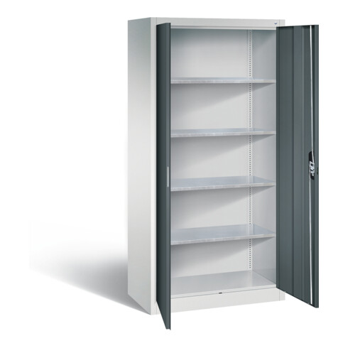 C+P Werkzeugschrank Acurado, H1950xB930xT500mm, Front Anthrazitgrau, Korpus Lichtgrau (8921-00)