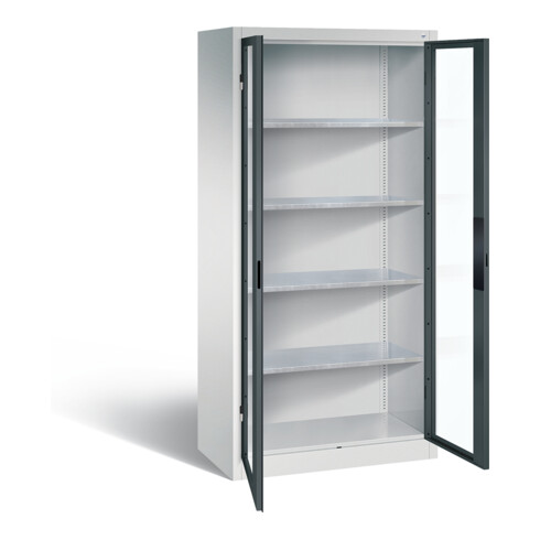 C+P Werkzeugschrank Acurado, H1950xB930xT500mm, Front Anthrazitgrau, Korpus Lichtgrau (8921-055)