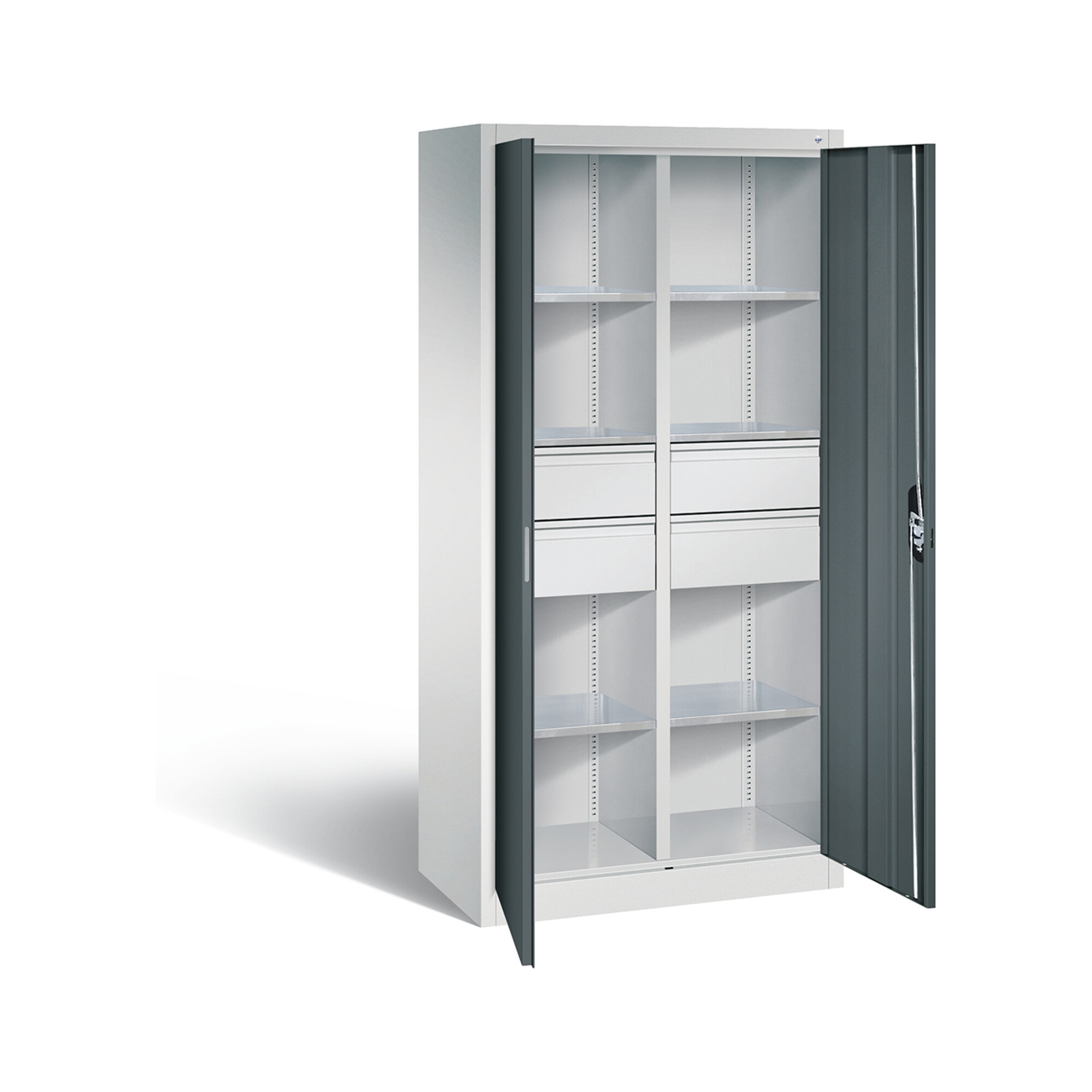 C+P Werkzeugschrank Acurado, H1950xB930xT500mm, Front Anthrazitgrau, Korpus Lichtgrau (8921-3042) ; C + P Möbelsysteme
