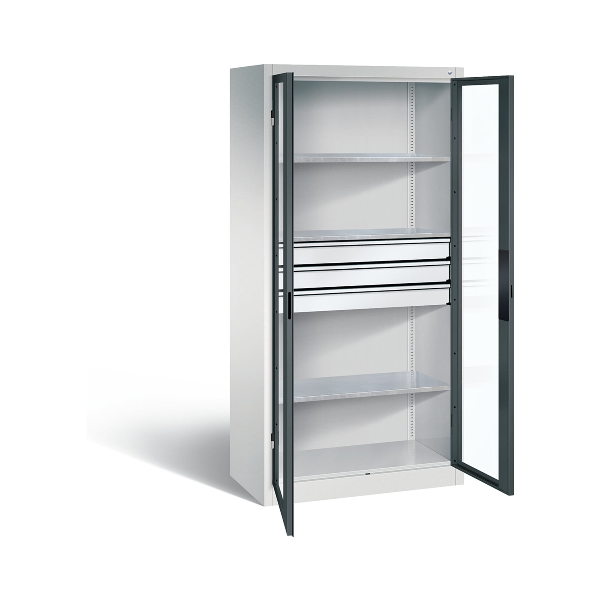 C+P Werkzeugschrank Acurado, H1950xB930xT500mm, Front Anthrazitgrau, Korpus Lichtgrau (8921-5530) ; C + P Möbelsysteme