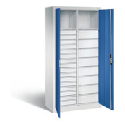 C+P Werkzeugschrank Acurado, H1950xB930xT500mm, Front Enzianblau, Korpus Lichtgrau (8921-303)