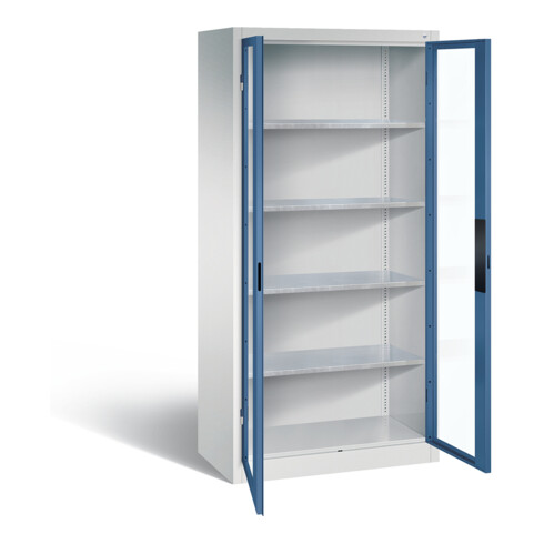 C+P Werkzeugschrank Acurado, H1950xB930xT500mm, Front Fernblau, Korpus Lichtgrau (8921-055)