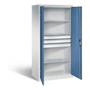 C+P Werkzeugschrank Acurado, H1950xB930xT600mm, Front Fernblau, Korpus Lichtgrau (8922-5030)