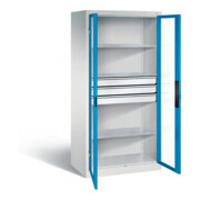 C+P Werkzeugschrank Acurado, H1950xB930xT600mm, Front Lichtblau, Korpus Lichtgrau (8922-5530)