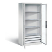 C+P Werkzeugschrank Acurado, H1950xB930xT600mm, Front Lichtgrau, Korpus Lichtgrau (8922-553)