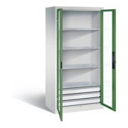C+P Werkzeugschrank Acurado, H1950xB930xT600mm, Front Resedagrün, Korpus Lichtgrau (8922-553)