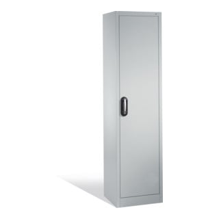 C+P Werkzeugschrank mit Drehtür, innen 4 Böden, H1950xB500xT400mm Front Lichtgrau Korpus Lichtgrau