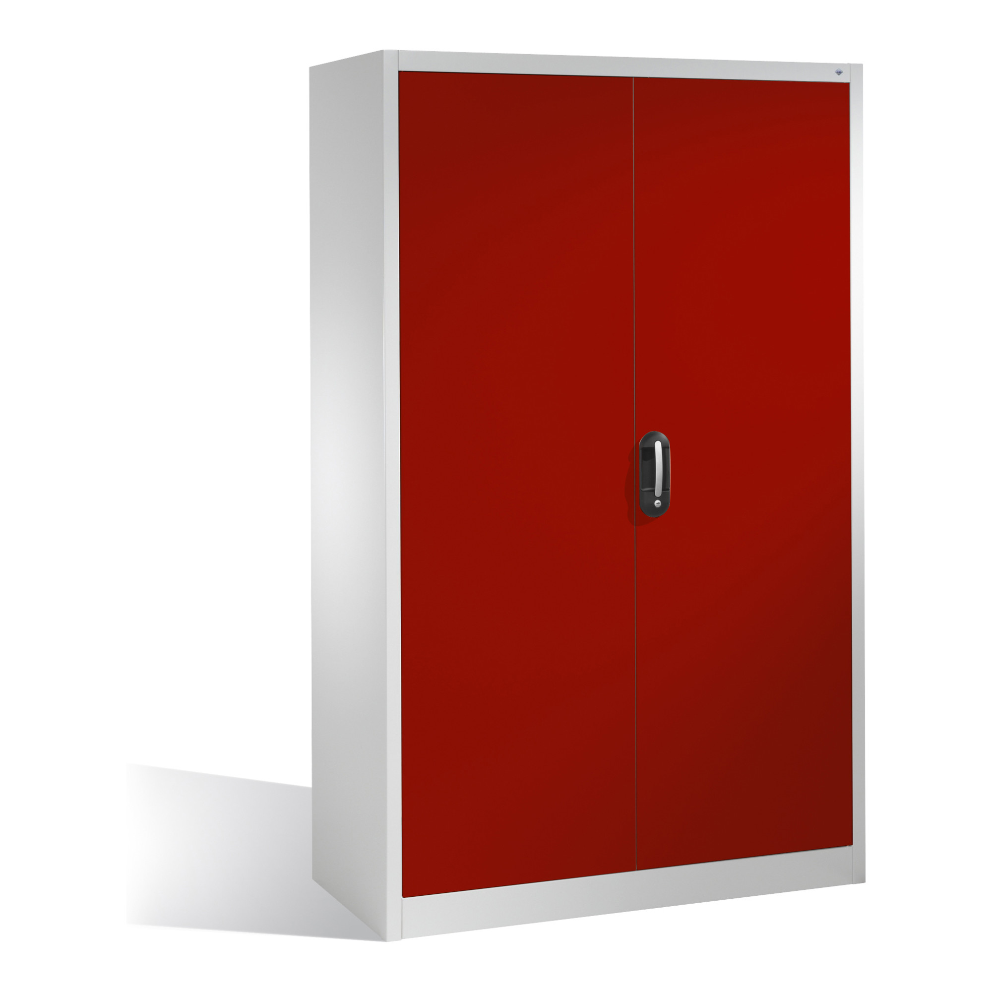 C+P Werkzeugschrank mit Drehtüren, innen 4 Böden, H1950xB1200xT500mm Front Rubinrot Korpus Lichtgrau ; C + P Möbelsysteme