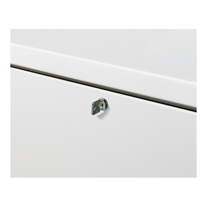 C+P Werkzeugschrank mit Schiebetüren, innen 4 Böden, H1950xB1200xT400mm Front Lichtgrau Korpus Lichtgrau