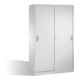 C+P Werkzeugschrank mit Schiebetüren, innen 4 Böden, H1950xB1200xT600mm Front Lichtgrau Korpus Lichtgrau
