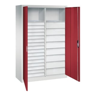 C+P Werkzeugschrank mit Schubladen Acurado, 1950x1200x500mm, 7035/3003