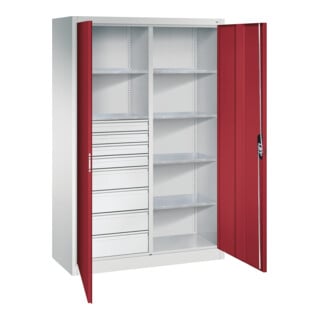 C+P Werkzeugschrank mit Schubladen Acurado, 1950x1200x500mm, 7035/3003