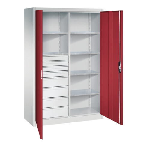 C+P Werkzeugschrank mit Schubladen Acurado, 1950x1200x500mm, 7035/3003