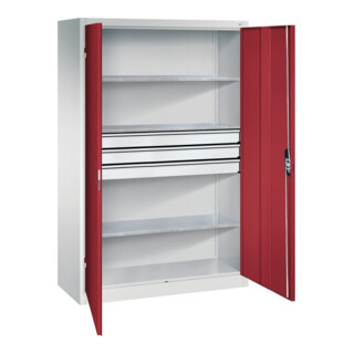 C+P Werkzeugschrank mit Schubladen Acurado, 1950x1200x500mm, 7035/3003