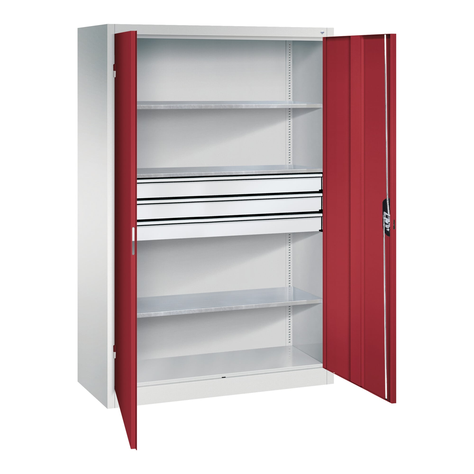 C+P Werkzeugschrank mit Schubladen Acurado, 1950x1200x500mm, 7035/3003 ; C + P Möbelsysteme
