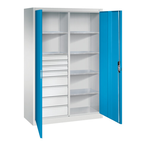 C+P Werkzeugschrank mit Schubladen Acurado, 1950x1200x500mm, 7035/5012