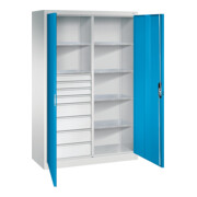 C+P Werkzeugschrank mit Schubladen Acurado, 1950x1200x500mm, 7035/5012