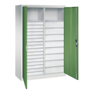 C+P Werkzeugschrank mit Schubladen Acurado, 1950x1200x500mm, 7035/6011