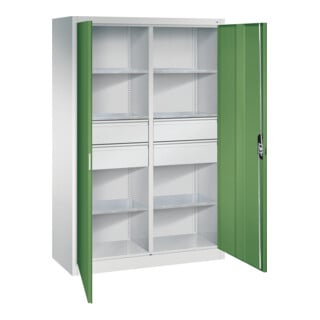 C+P Werkzeugschrank mit Schubladen Acurado, 1950x1200x500mm, 7035/6011