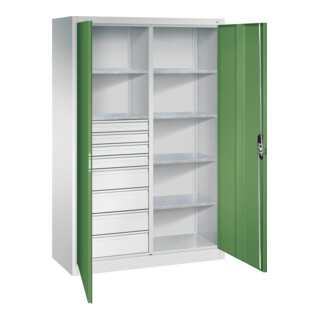 C+P Werkzeugschrank mit Schubladen Acurado, 1950x1200x500mm, 7035/6011
