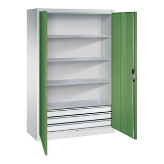 C+P Werkzeugschrank mit Schubladen Acurado, 1950x1200x500mm, 7035/6011