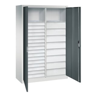 C+P Werkzeugschrank mit Schubladen Acurado, 1950x1200x500mm, 7035/7016