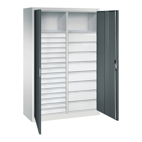 C+P Werkzeugschrank mit Schubladen Acurado, 1950x1200x500mm, 7035/7016