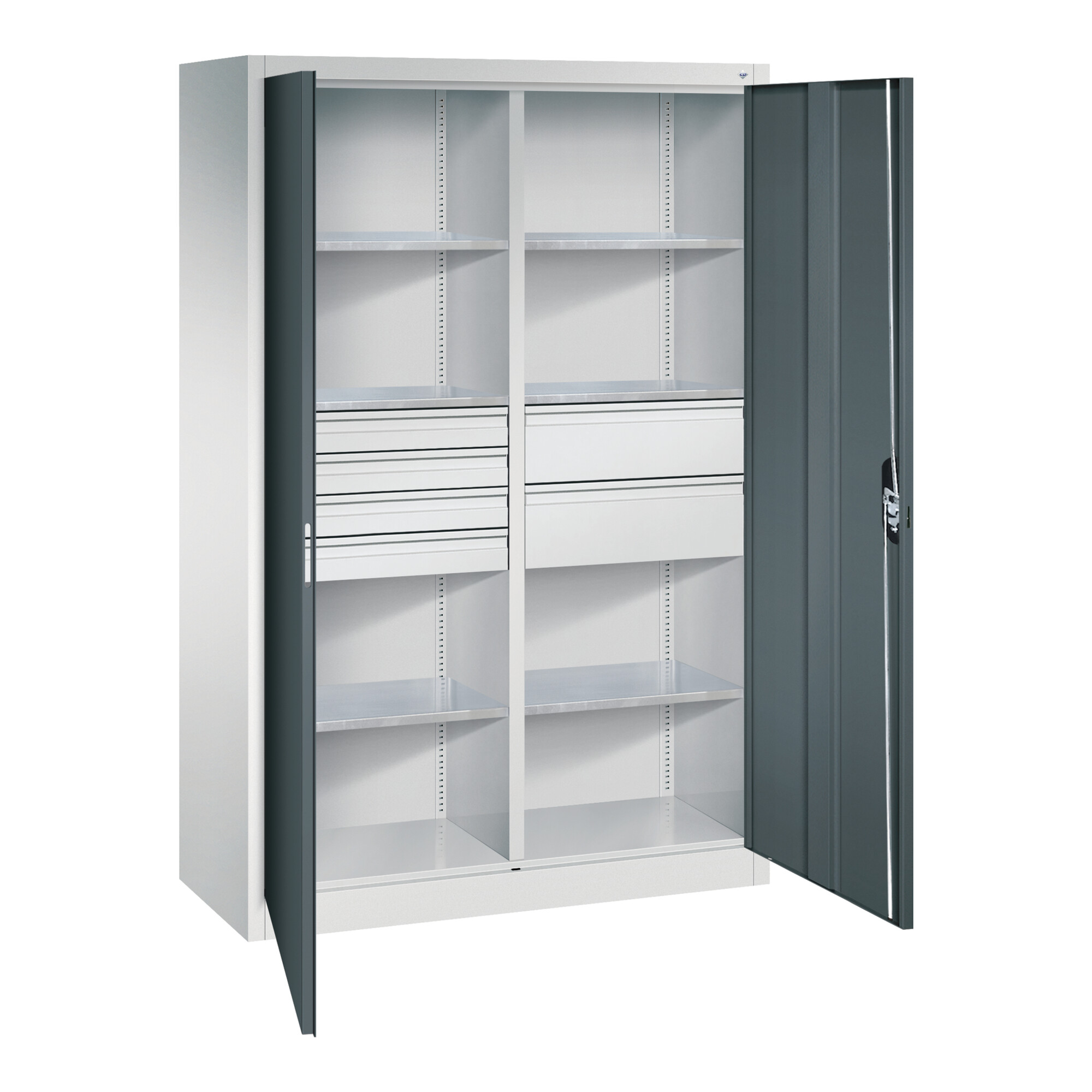 C+P Werkzeugschrank mit Schubladen Acurado, 1950x1200x500mm, 7035/7016 ; C + P Möbelsysteme