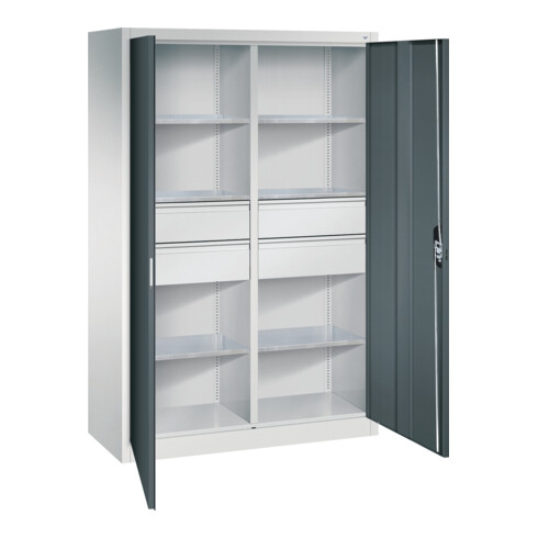 C+P Werkzeugschrank mit Schubladen Acurado, 1950x1200x500mm, 7035/7016