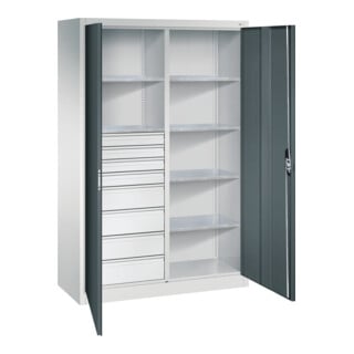 C+P Werkzeugschrank mit Schubladen Acurado, 1950x1200x500mm, 7035/7016