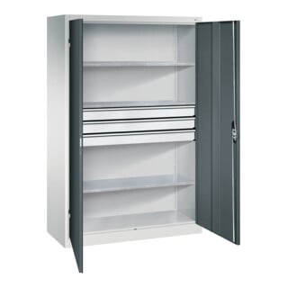 C+P Werkzeugschrank mit Schubladen Acurado, 1950x1200x500mm, 7035/7016
