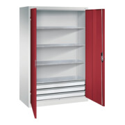 C+P Werkzeugschrank mit Schubladen Acurado, 1950x1200x600mm, 7035/3003